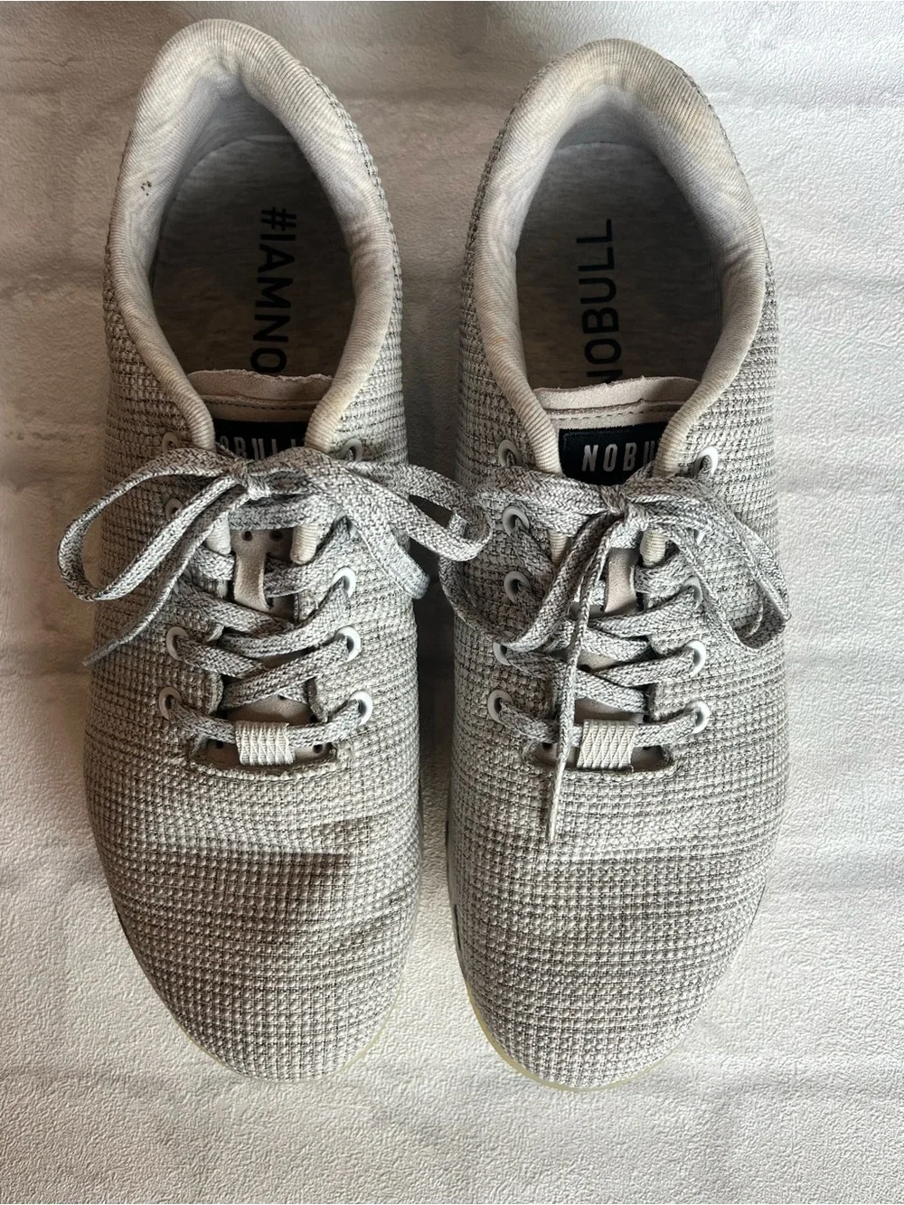 NOBULL Trainers Grey Knit/ Graphite Camo Sole Athletic Sneakers active